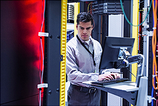 Man working on computer